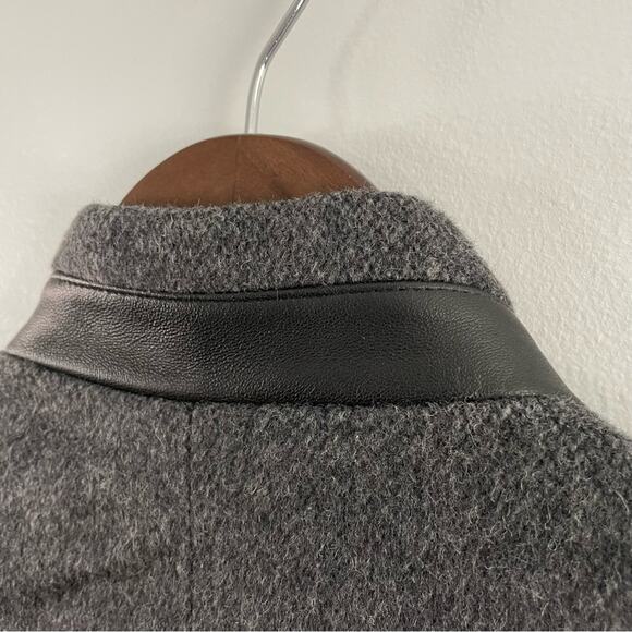 The Kooples Men’s Grey Pienza Coat Overcoat Pea Coat Buttons Mid-Length Business - Picture 5 of 13